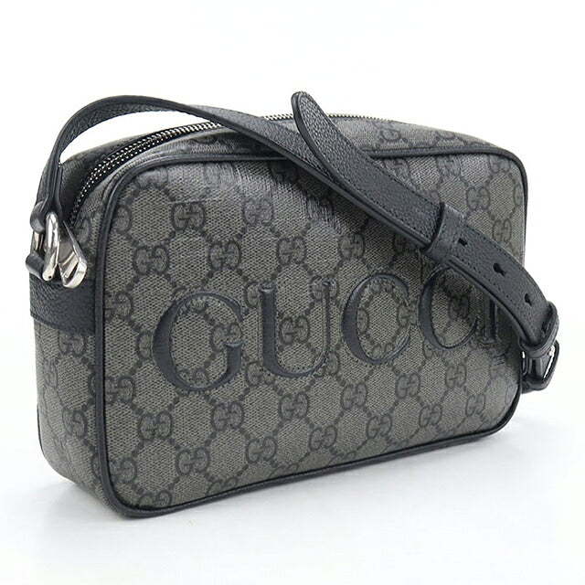中古 グッチ 斜め掛け ショルダーバッグ メンズ ブランド GUCCI GGスプリーム ミニ  768391 グレー USDGU121080011