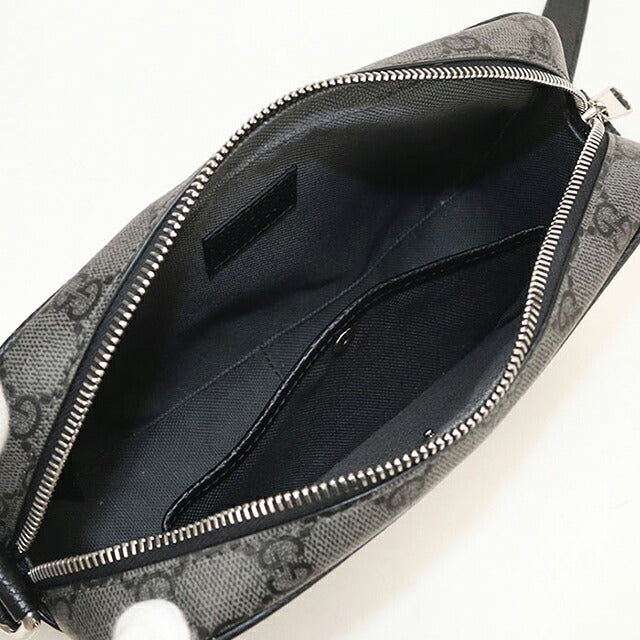 中古 グッチ 斜め掛け ショルダーバッグ メンズ ブランド GUCCI GGスプリーム ミニ  768391 グレー USDGU121080011