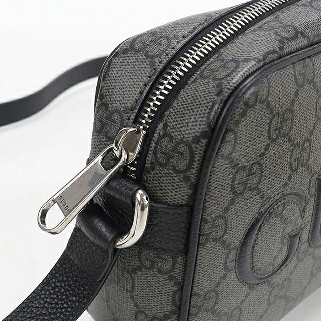 中古 グッチ 斜め掛け ショルダーバッグ メンズ ブランド GUCCI GGスプリーム ミニ  768391 グレー USDGU121080011