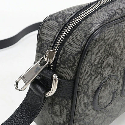 中古 グッチ 斜め掛け ショルダーバッグ メンズ ブランド GUCCI GGスプリーム ミニ  768391 グレー USDGU121080011