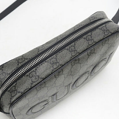 中古 グッチ 斜め掛け ショルダーバッグ メンズ ブランド GUCCI GGスプリーム ミニ  768391 グレー USDGU121080011