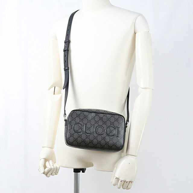 中古 グッチ 斜め掛け ショルダーバッグ メンズ ブランド GUCCI GGスプリーム ミニ  768391 グレー USDGU121080011