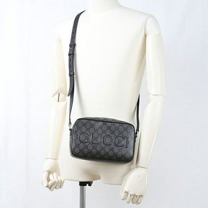 中古 グッチ 斜め掛け ショルダーバッグ メンズ ブランド GUCCI GGスプリーム ミニ  768391 グレー USDGU121080011