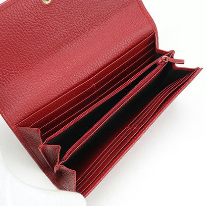 中古 グッチ 長財布二折 レディース ブランド GUCCI ダブルG コンチネンタルウォレット レザー 456116 レッド USDGU121143011