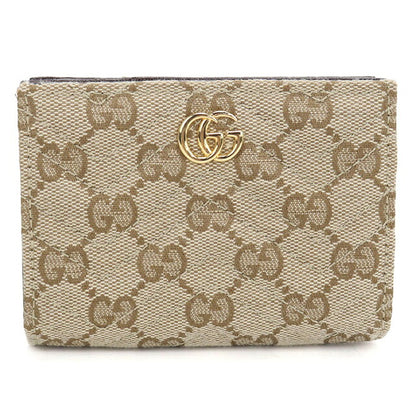 Used Gucci Bifold Wallet Bifold Wallet Compact Ladies Brand GUCCI GG Marmont 773427 Beige USDGU121145011