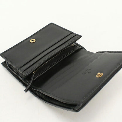 Used Gucci Bifold Wallet Bifold Wallet Compact Ladies Brand GUCCI Double G Mini Wallet Leather 466492 Black USDGU121183011