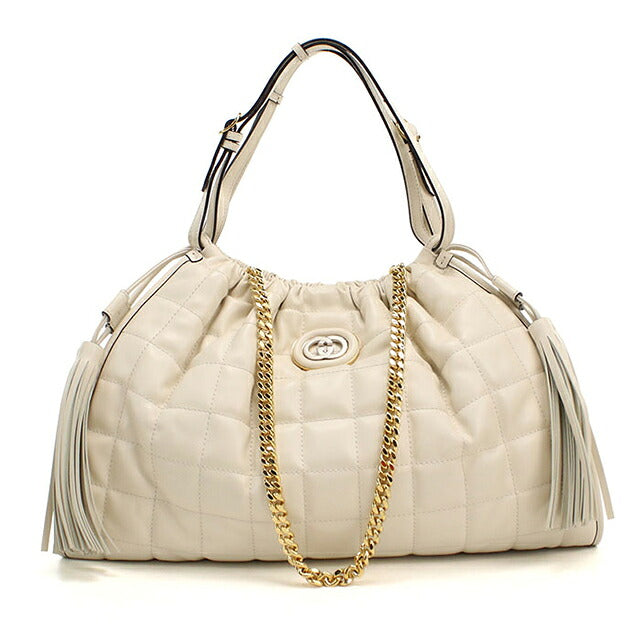 二手古驰手提包女士品牌 GUCCI 绗缝中号 2WAY 皮革 746210 白色 USDGU121196011