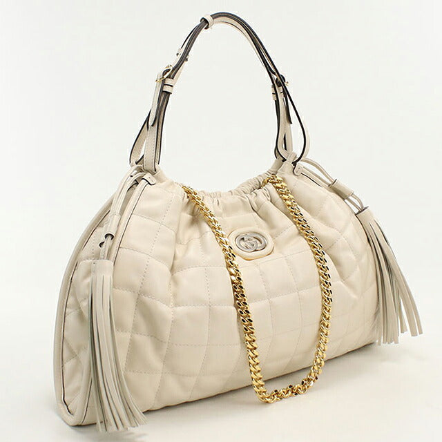 中古 グッチ トートバッグ レディース ブランド GUCCI キルティング ミディアム 2WAY レザー 746210 ホワイト USDGU121196011