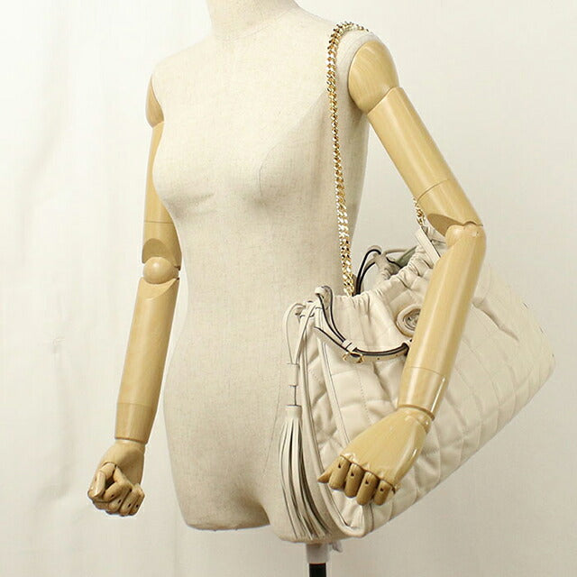 中古 グッチ トートバッグ レディース ブランド GUCCI キルティング ミディアム 2WAY レザー 746210 ホワイト USDGU121196011