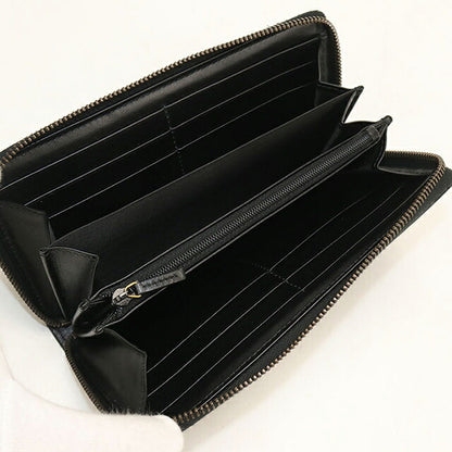 中古 グッチ 長財布ラウンドファスナー レディース ブランド GUCCI ダブルG  レザー 443123 ブラック USDGU121236011