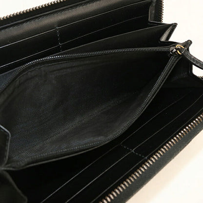 中古 グッチ 長財布ラウンドファスナー レディース ブランド GUCCI ダブルG  レザー 443123 ブラック USDGU121236011