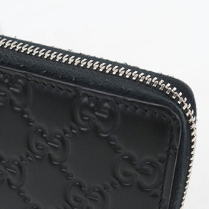 中古 グッチ 長財布ラウンドファスナー メンズ ブランド GUCCI グッチシマ  レザー 408831 ブラック USDGU121244011
