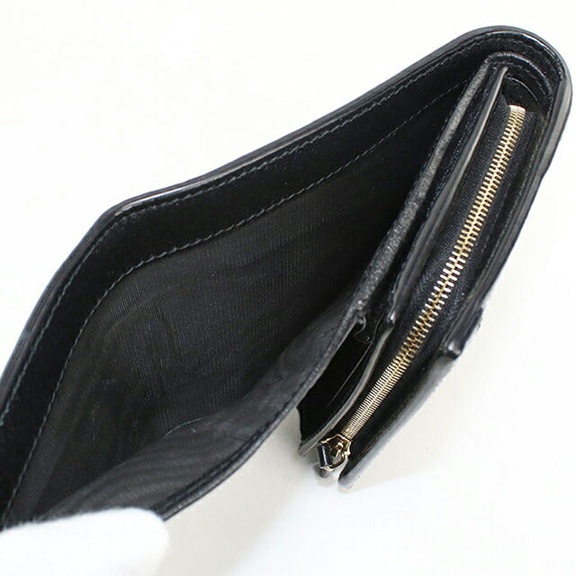 二手 Gucci 双折钱包 双折钱包 紧凑型女士品牌 GUCCI Ophidia 中号钱包皮革 719887 黑色 USDGU121300011