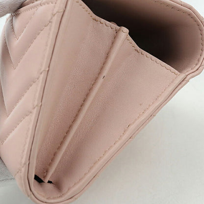中古 グッチ 長財布二折 レディース ブランド GUCCI ダブルG コンチネンタルウォレット レザー 443436 ピンク USDGU121418011