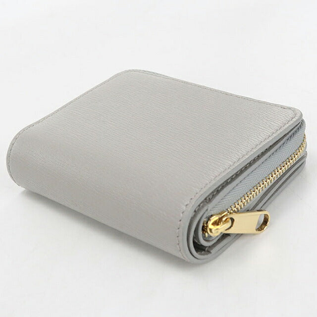 中古 グッチ 二つ折り財布 二折財布 コンパクト レディース ブランド GUCCI グッチ スクリプト ミニ ウォレット レザー 772639 グレー USDGU121430011