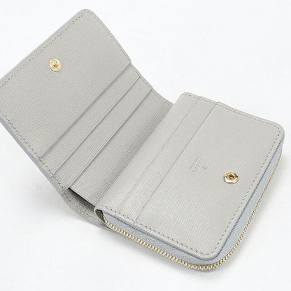 中古 グッチ 二つ折り財布 二折財布 コンパクト レディース ブランド GUCCI グッチ スクリプト ミニ ウォレット レザー 772639 グレー USDGU121430011