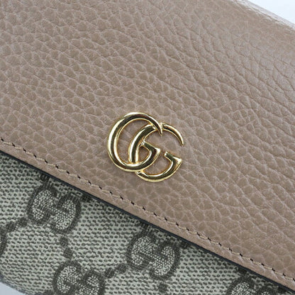 中古 グッチ 長財布二折 レディース ブランド GUCCI バイカラー コンチネンタルウォレット  735594 ベージュ USDGU121431011