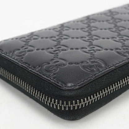 Used Gucci long wallet round zipper men&