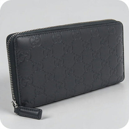 Used Gucci long wallet round zipper men&