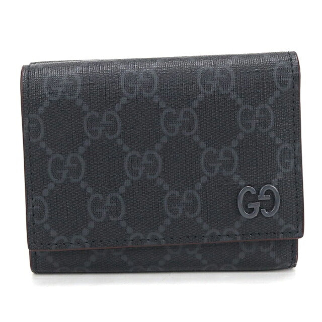 Used Gucci tri-fold wallet tri-fold wallet compact ladies brand GUCCI GG Supreme 769225 black USDGU121439011
