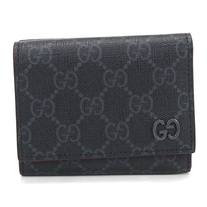 Used Gucci tri-fold wallet tri-fold wallet compact ladies brand GUCCI GG Supreme 769225 black USDGU121439011