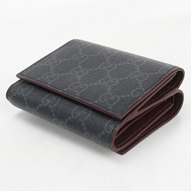 Used Gucci tri-fold wallet tri-fold wallet compact ladies brand GUCCI GG Supreme 769225 black USDGU121439011
