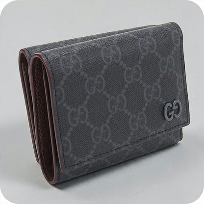 Used Gucci tri-fold wallet tri-fold wallet compact ladies brand GUCCI GG Supreme 769225 black USDGU121439011