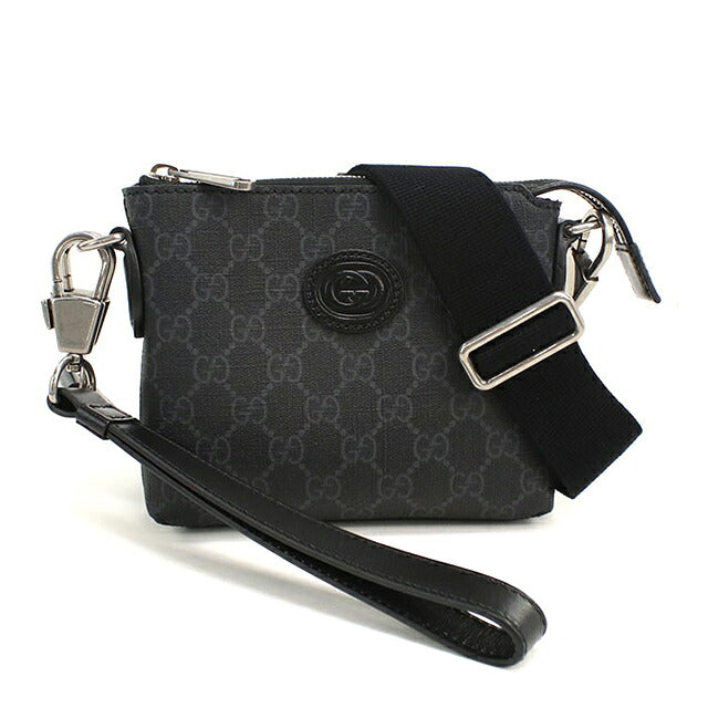 Used Gucci Crossbody Shoulder Bag Unisex Brand GUCCI Interlocking G 2WAY 723306 Black USDGU121477011