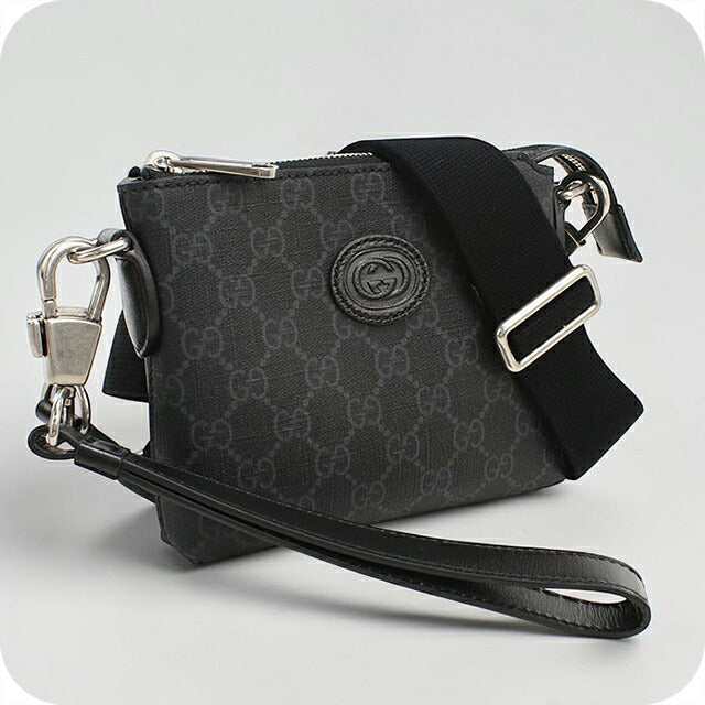 Used Gucci Crossbody Shoulder Bag Unisex Brand GUCCI Interlocking G 2WAY 723306 Black USDGU121477011