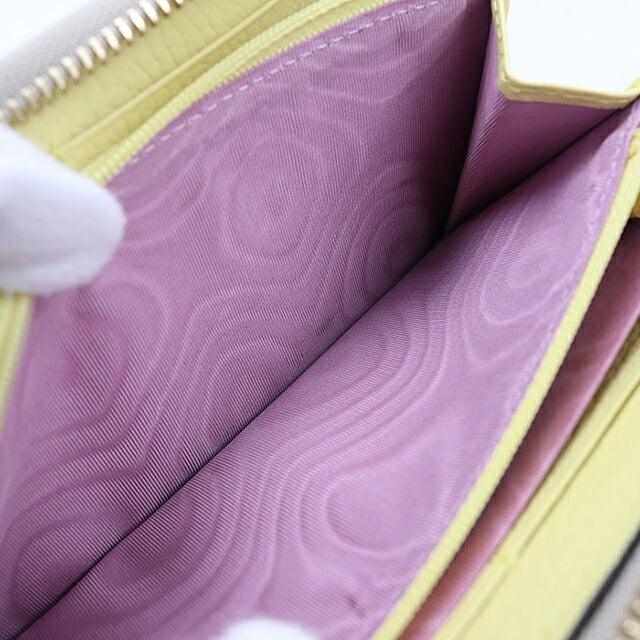 Used Gucci long wallet round zipper ladies brand GUCCI Double G zip around wallet leather 456117 Beige USDGU121572011