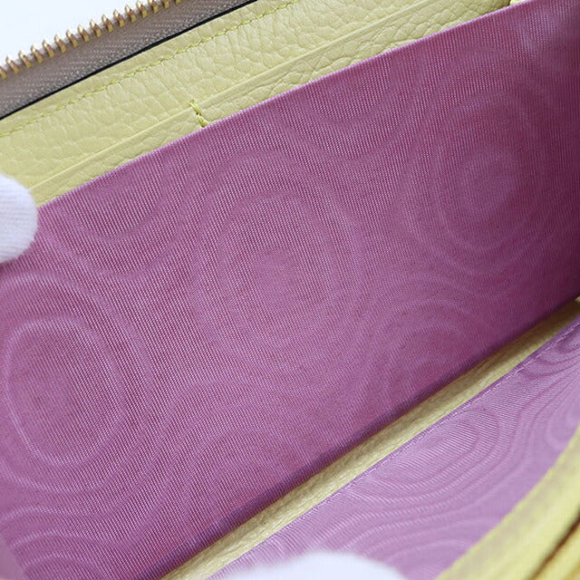Used Gucci long wallet round zipper ladies brand GUCCI Double G zip around wallet leather 456117 Beige USDGU121572011