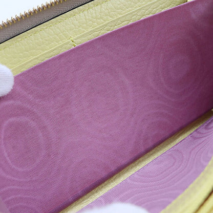 Used Gucci long wallet round zipper ladies brand GUCCI Double G zip around wallet leather 456117 Beige USDGU121572011