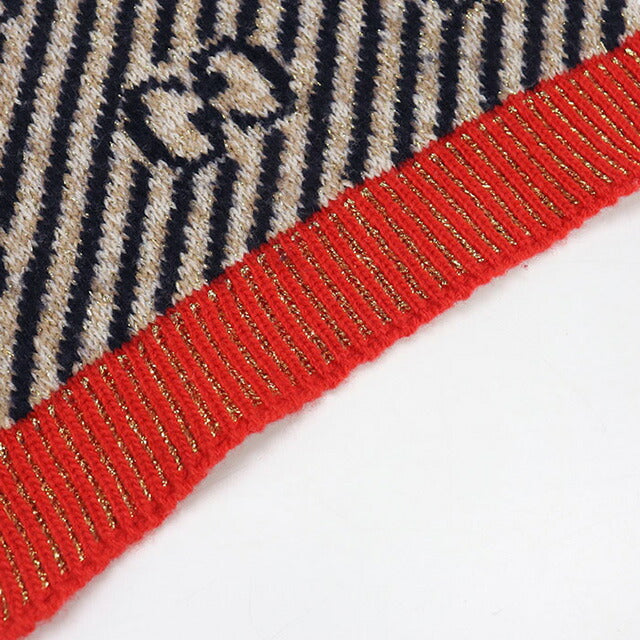 中古 グッチ マフラー レディース ブランド GUCCI ネイビー 小物 USDGU85194011