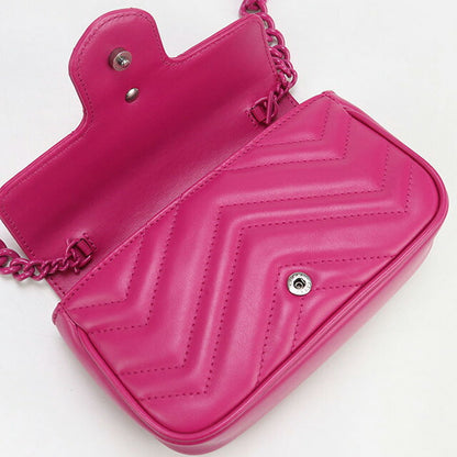 中古 グッチ ショルダーバッグ レディース ブランド GUCCI GGマーモント チェーンショルダーバッグ 699757 ピンク バッグ USDGU88313011
