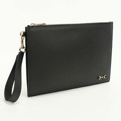中古 グッチ クラッチバッグ メンズ ブランド GUCCI グッチ ホースビット レザー 700524 ブラック バッグ USDGU89501011