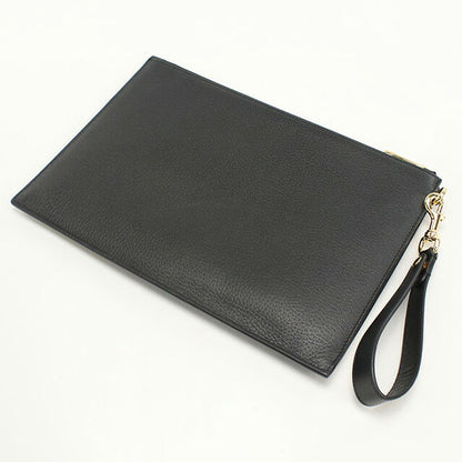 中古 グッチ クラッチバッグ メンズ ブランド GUCCI グッチ ホースビット レザー 700524 ブラック バッグ USDGU89501011