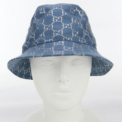 中古 グッチ ハット ユニセックス ブランド GUCCI バケットハット 631951 ブルー 帽子 USDGU91300011