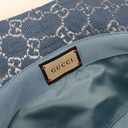中古 グッチ ハット ユニセックス ブランド GUCCI バケットハット 631951 ブルー 帽子 USDGU91300011