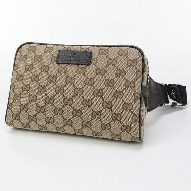 中古 グッチ ボディバッグ メンズ ブランド GUCCI GGキャンバス ベルトバッグ 449174 ベージュ バッグ USDGU92981011