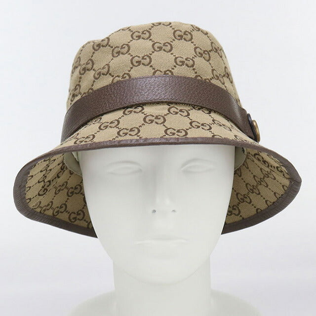 中古 グッチ ハット ユニセックス ブランド GUCCI GGキャンバス フェドラハット 576587 ブラウン 帽子 USDGU93634011
