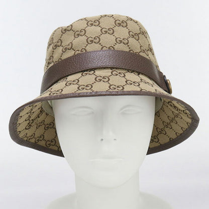 中古 グッチ ハット ユニセックス ブランド GUCCI GGキャンバス フェドラハット 576587 ブラウン 帽子 USDGU93634011