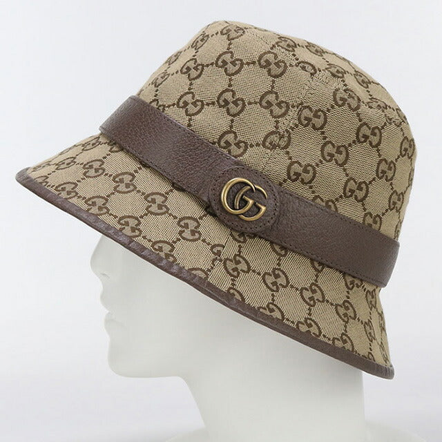中古 グッチ ハット ユニセックス ブランド GUCCI GGキャンバス フェドラハット 576587 ブラウン 帽子 USDGU93634011