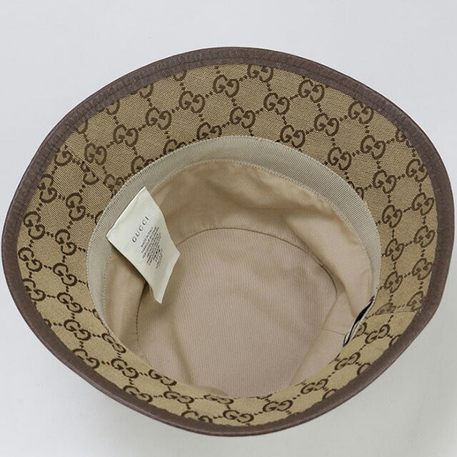 中古 グッチ ハット ユニセックス ブランド GUCCI GGキャンバス フェドラハット 576587 ブラウン 帽子 USDGU93634011