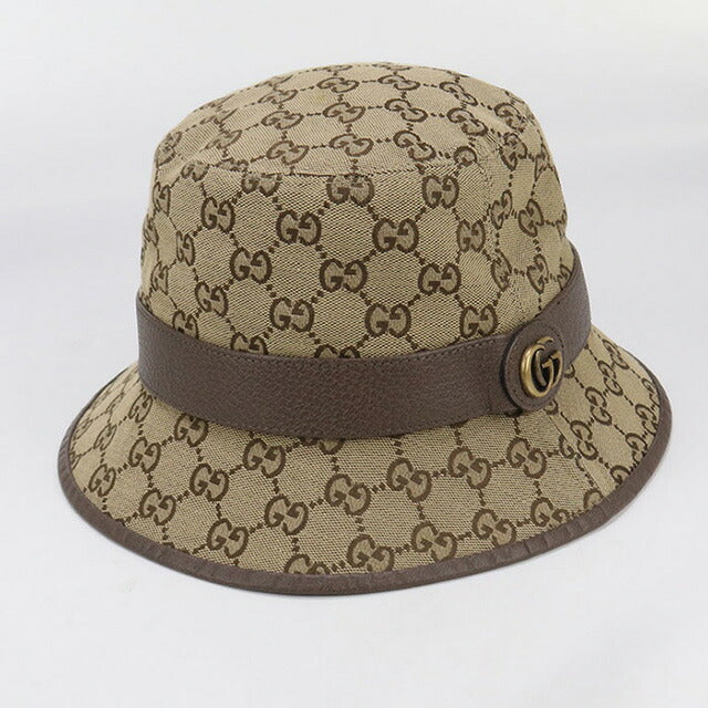 中古 グッチ ハット ユニセックス ブランド GUCCI GGキャンバス フェドラハット 576587 ブラウン 帽子 USDGU93634011