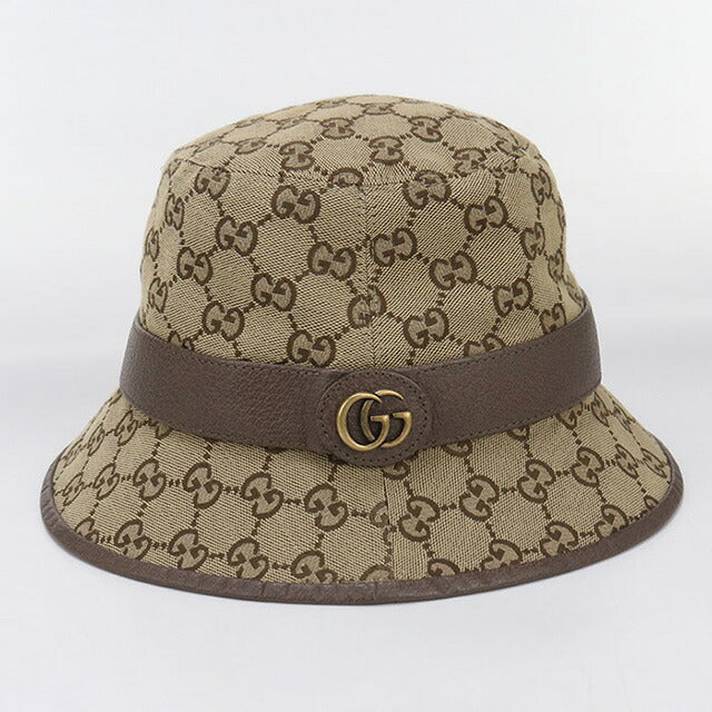 中古 グッチ ハット ユニセックス ブランド GUCCI GGキャンバス フェドラハット 576587 ブラウン 帽子 USDGU93634011