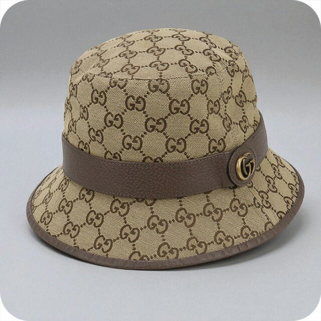 中古 グッチ ハット ユニセックス ブランド GUCCI GGキャンバス フェドラハット 576587 ブラウン 帽子 USDGU93634011