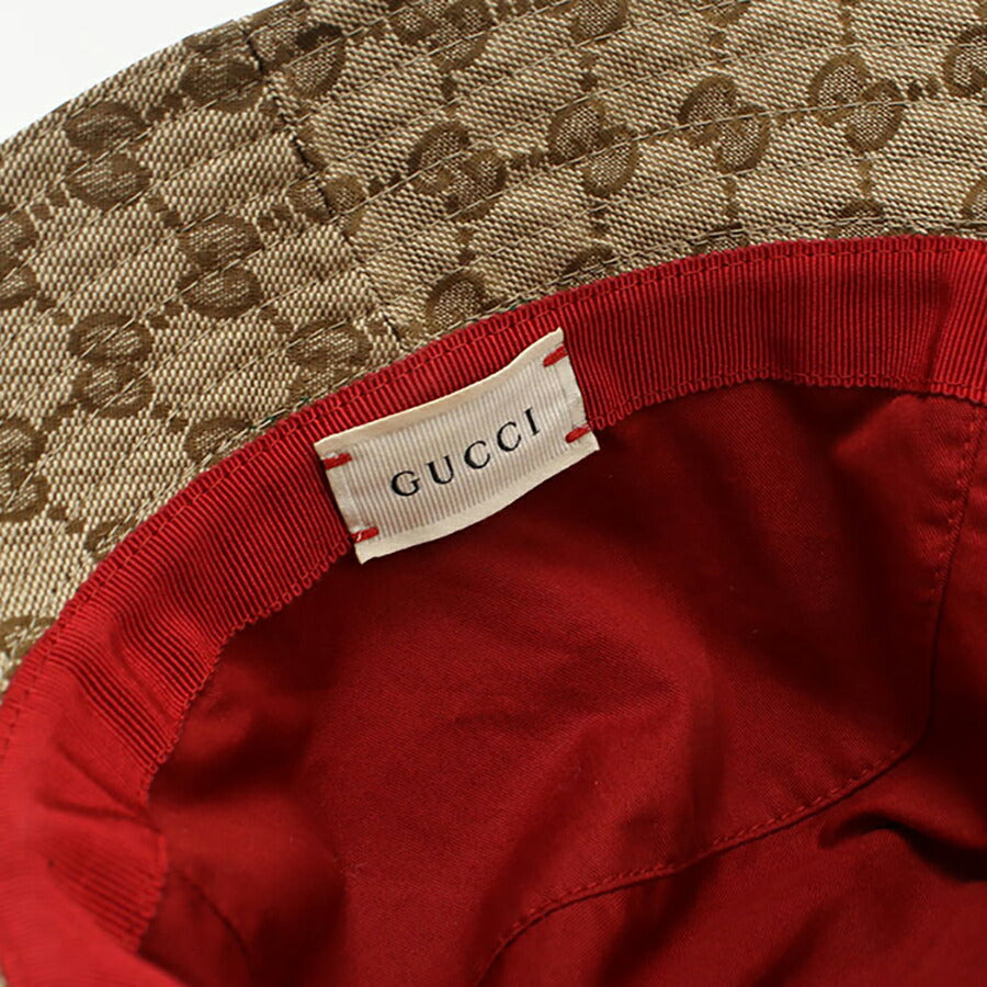 中古 グッチ ハット キッズ ブランド GUCCI チルドレンズ オリジナルGG フェドラハット 411790 ベージュ 帽子 USDGU93945011