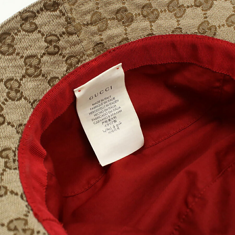 中古 グッチ ハット キッズ ブランド GUCCI チルドレンズ オリジナルGG フェドラハット 411790 ベージュ 帽子 USDGU93945011