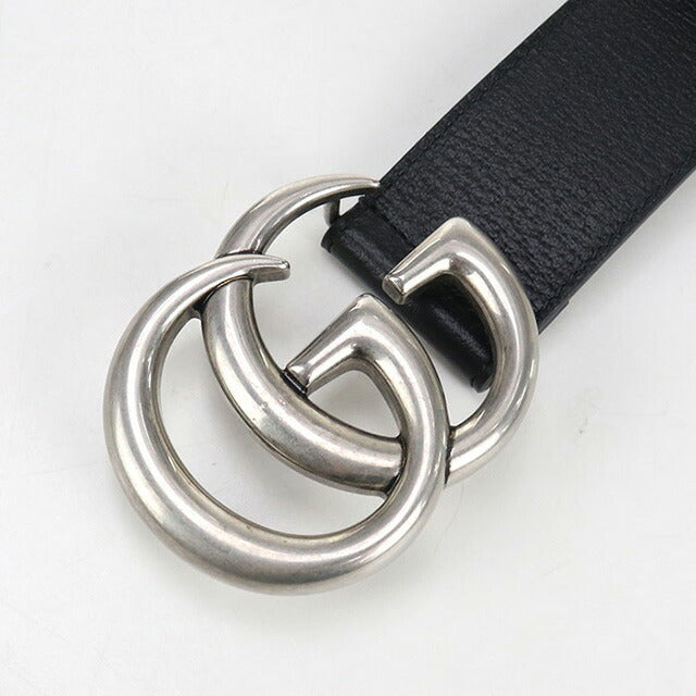中古 グッチ ベルト メンズ ブランド GUCCI GGマーモント レザー 406831 ブラック 小物 USDGU94250011