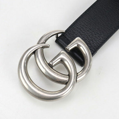 中古 グッチ ベルト メンズ ブランド GUCCI GGマーモント レザー 406831 ブラック 小物 USDGU94250011
